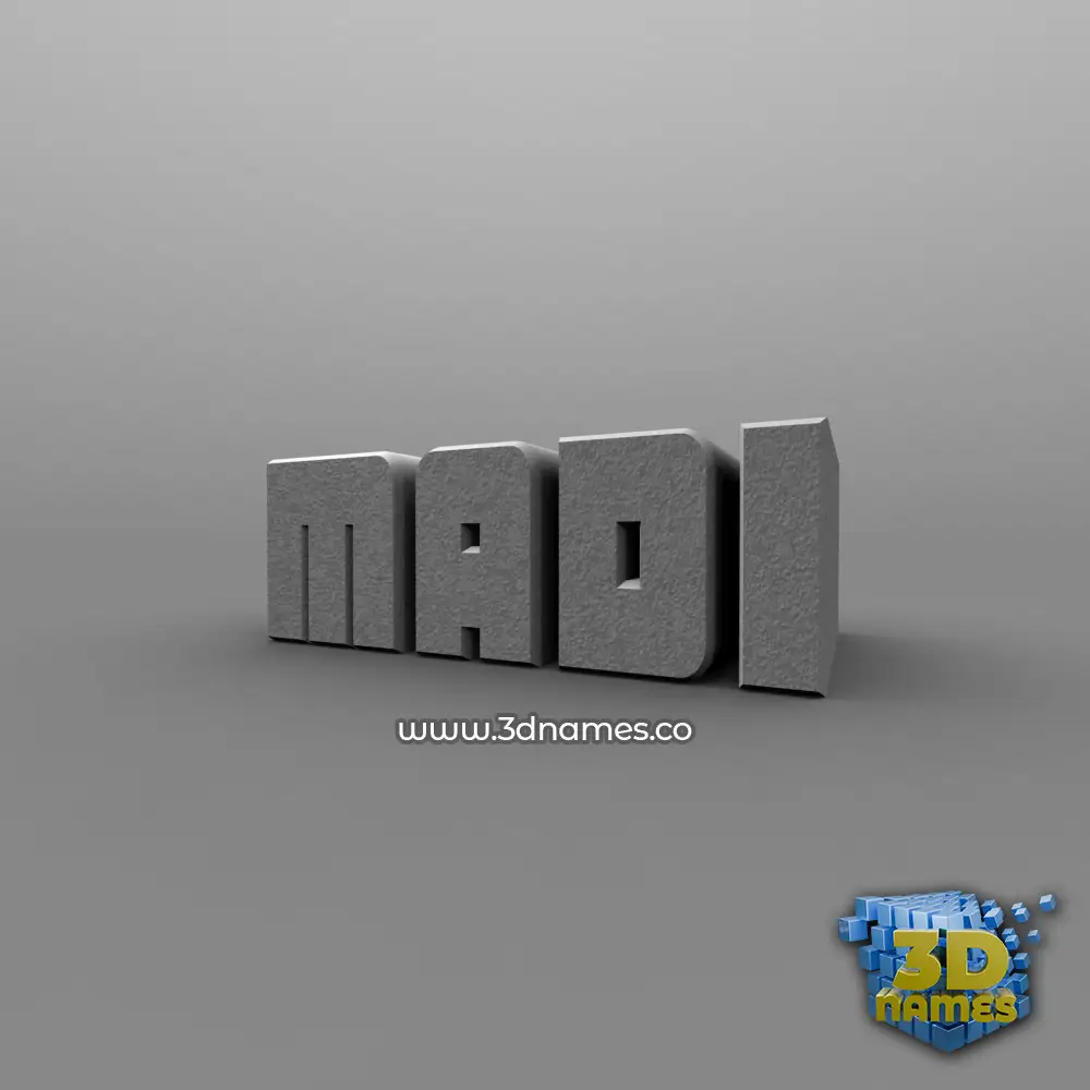 madi in Solid Grey style - 3D name wallpaper