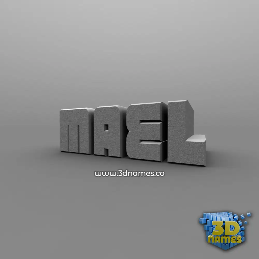 mael in Solid Grey style - 3D name wallpaper