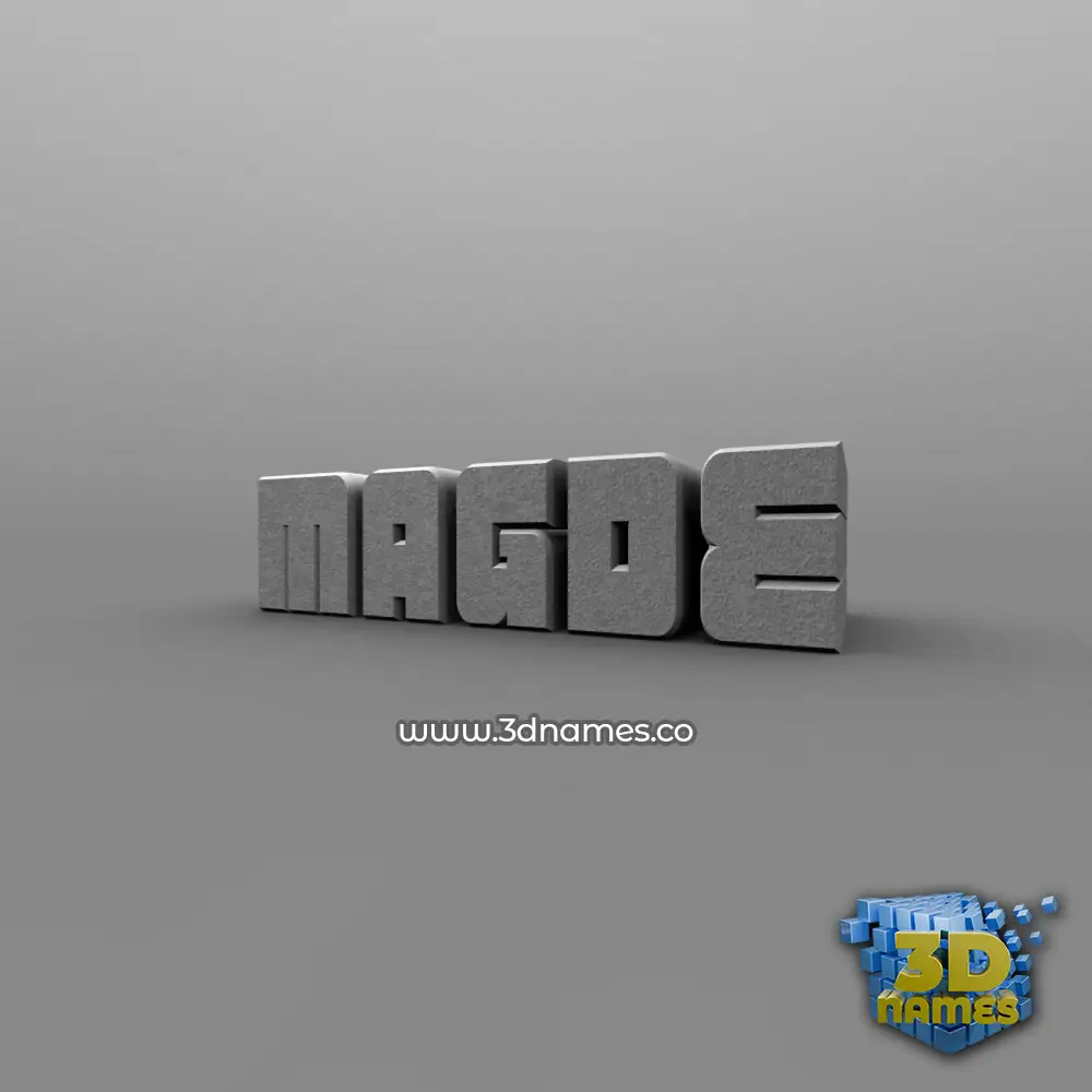 magde in Solid Grey style - 3D name wallpaper