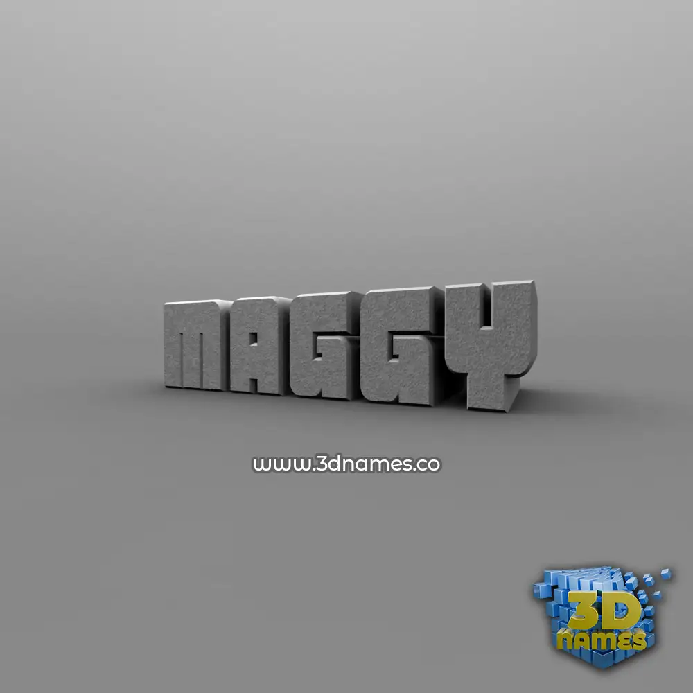 maggy in Solid Grey style - 3D name wallpaper
