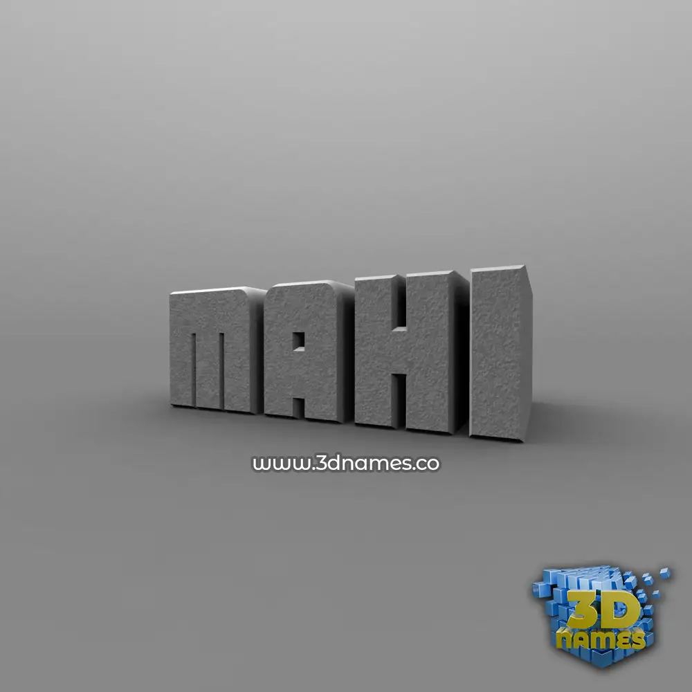 mahi in Solid Grey style - 3D name wallpaper