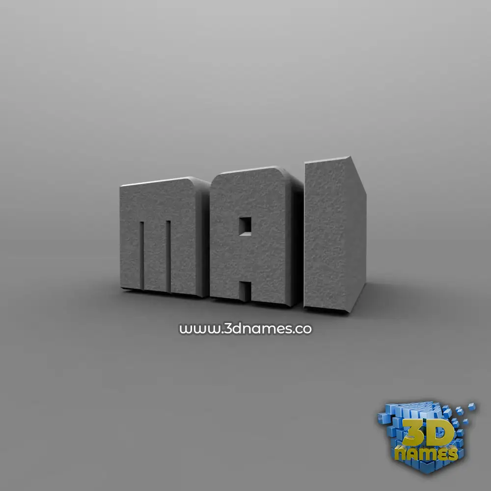 mai in Solid Grey style - 3D name wallpaper