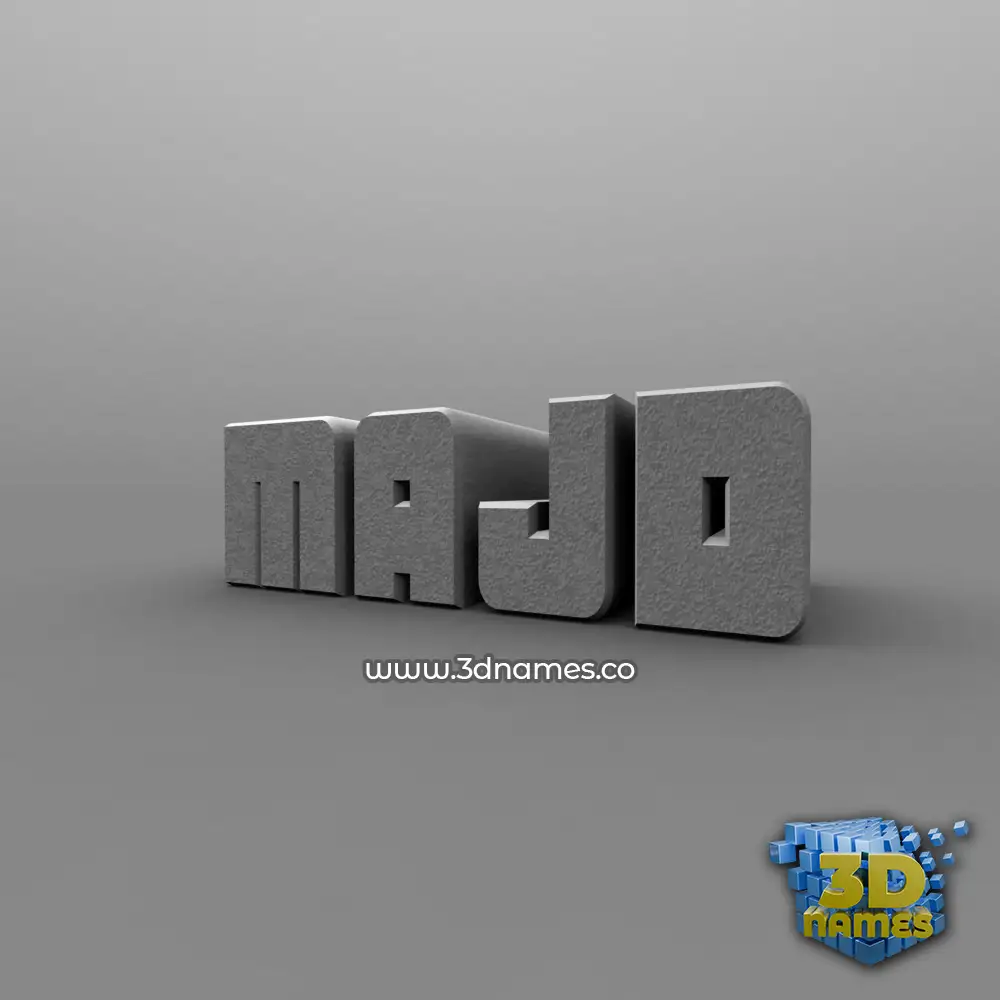 majd in Solid Grey style - 3D name wallpaper