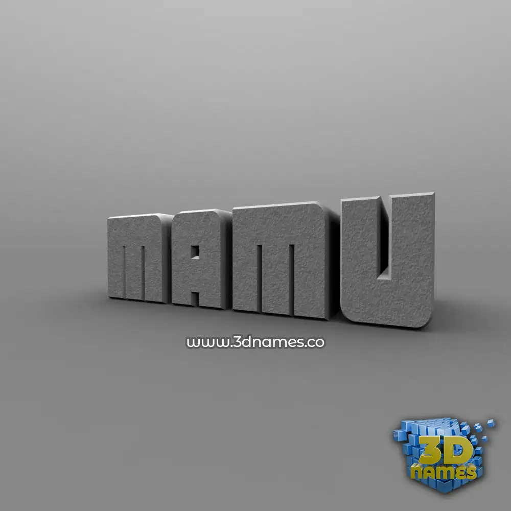 mamu in Solid Grey style - 3D name wallpaper