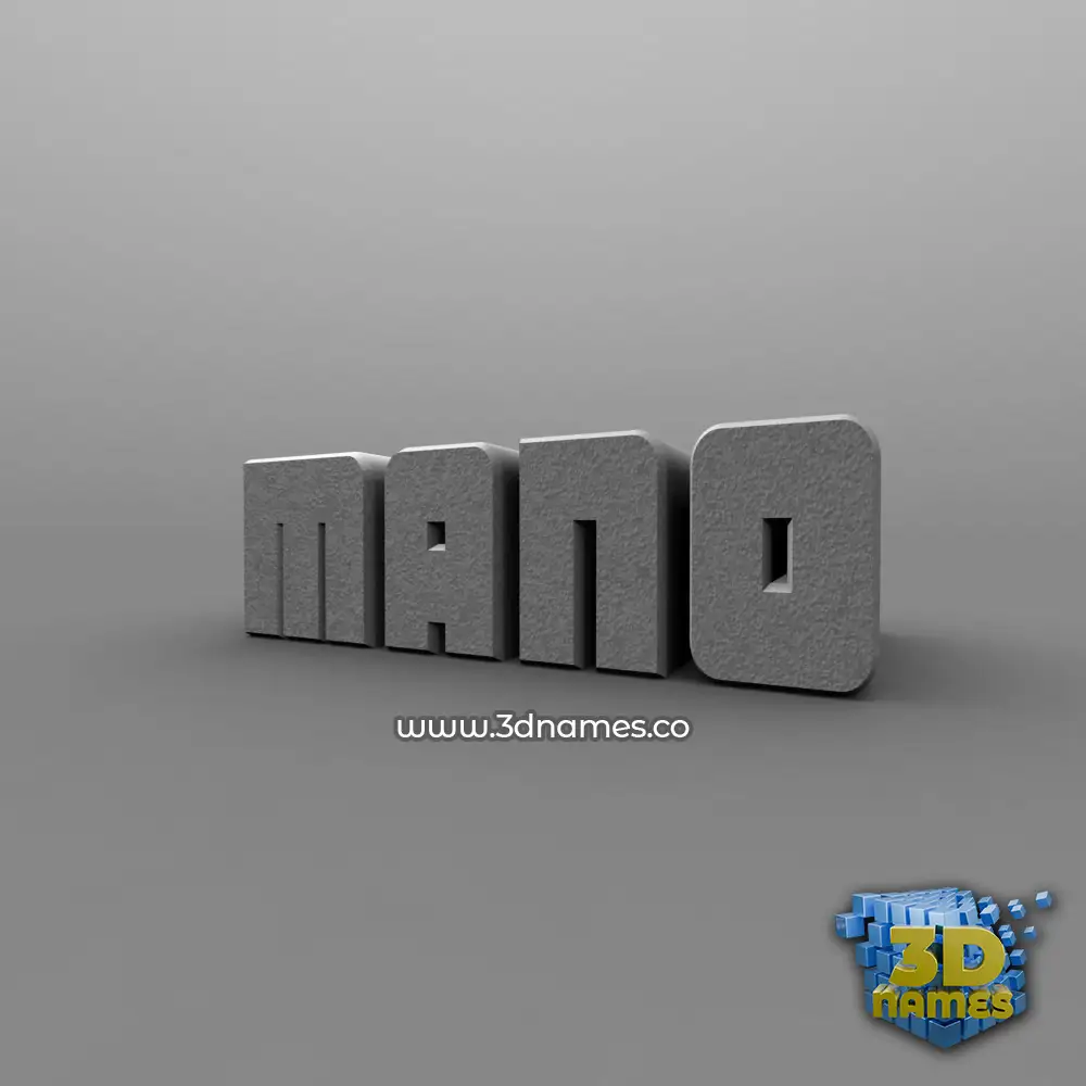 mano in Solid Grey style - 3D name wallpaper