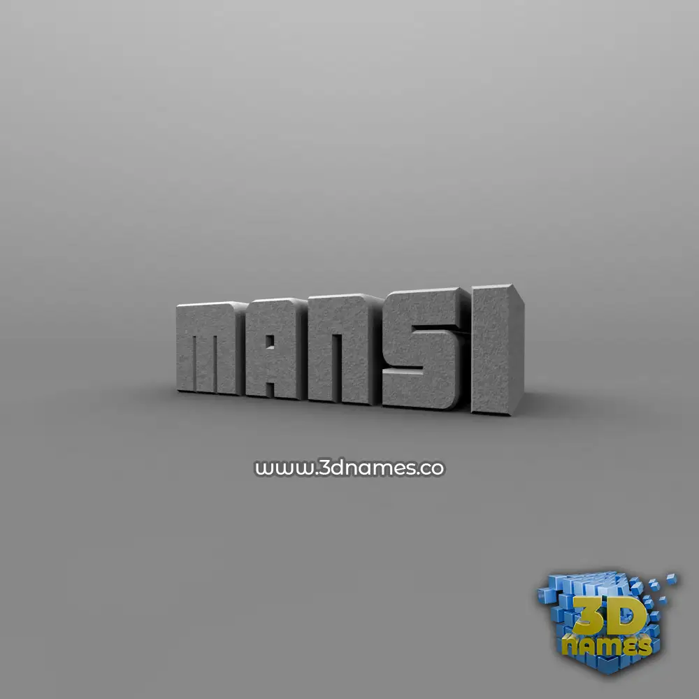 mansi in Solid Grey style - 3D name wallpaper