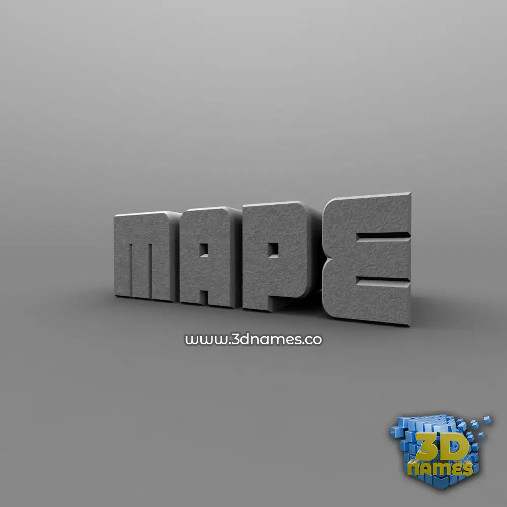 mape in Solid Grey style - 3D name wallpaper