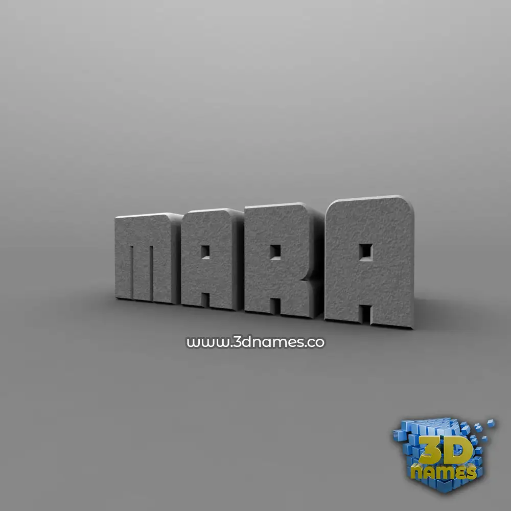 mara in Solid Grey style - 3D name wallpaper