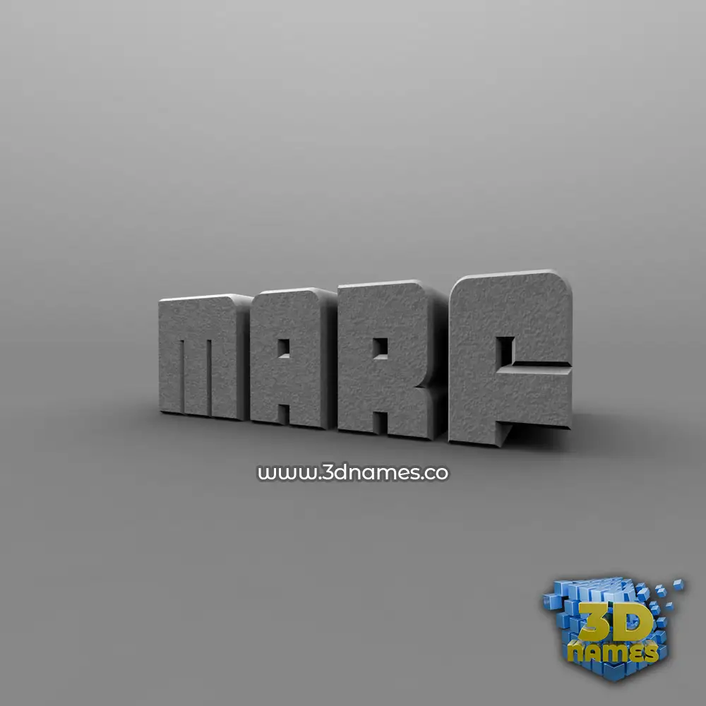 marf in Solid Grey style - 3D name wallpaper