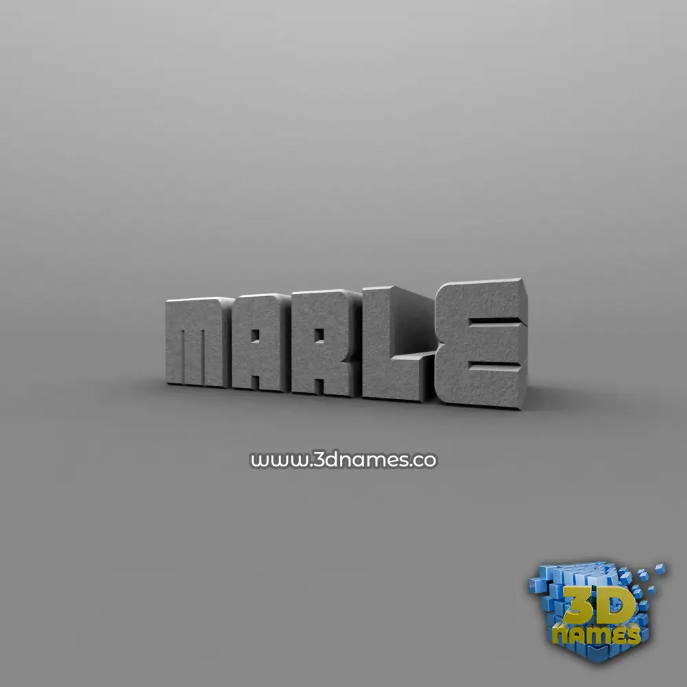 marle in Solid Grey style - 3D name wallpaper