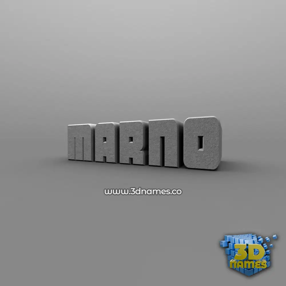 marno in Solid Grey style - 3D name wallpaper