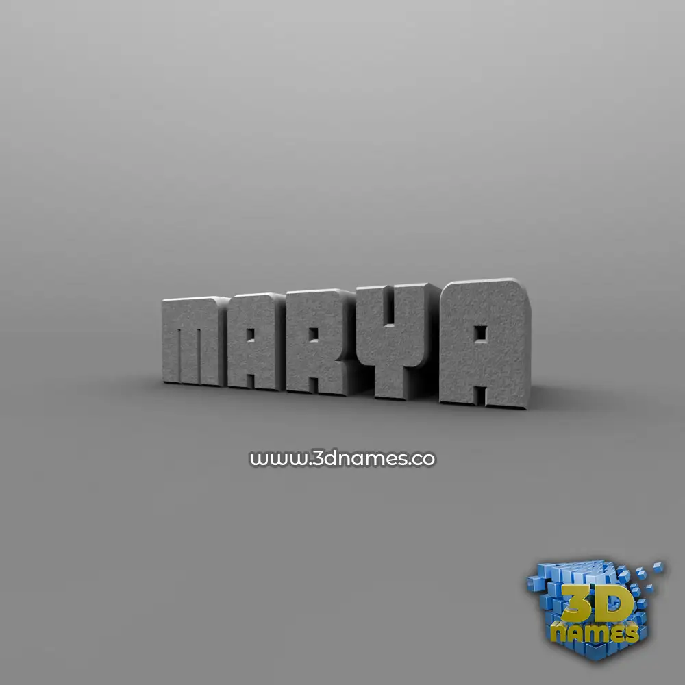 marya in Solid Grey style - 3D name wallpaper