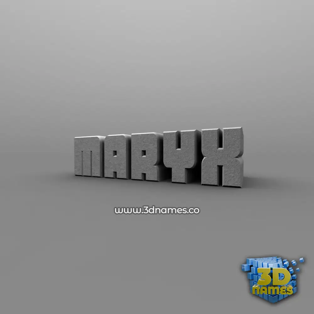 maryx in Solid Grey style - 3D name wallpaper