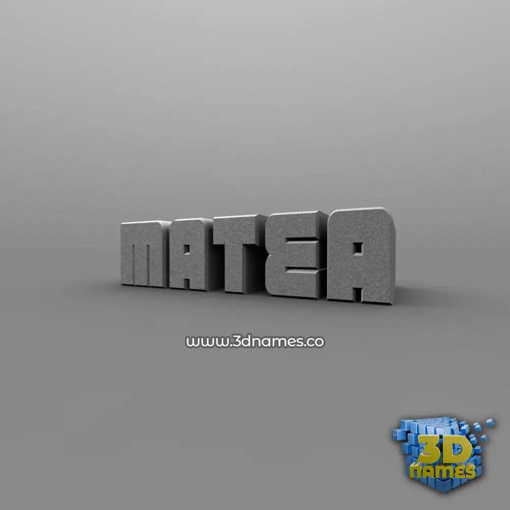 matea in Solid Grey style - 3D name wallpaper
