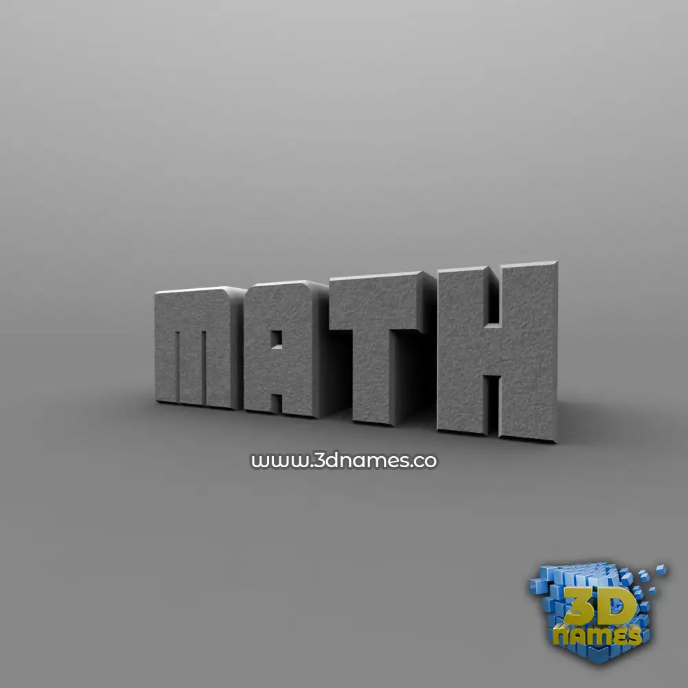 math in Solid Grey style - 3D name wallpaper