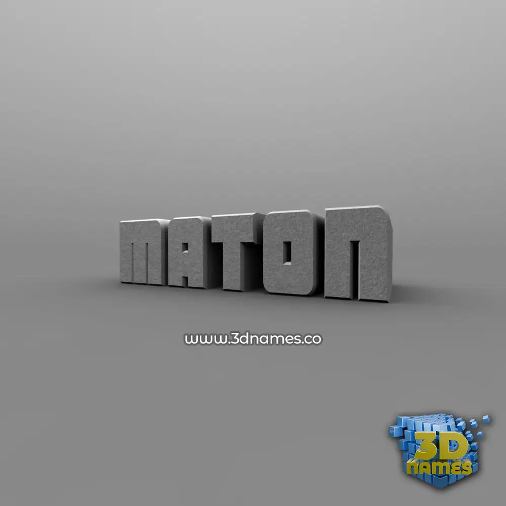 maton in Solid Grey style - 3D name wallpaper