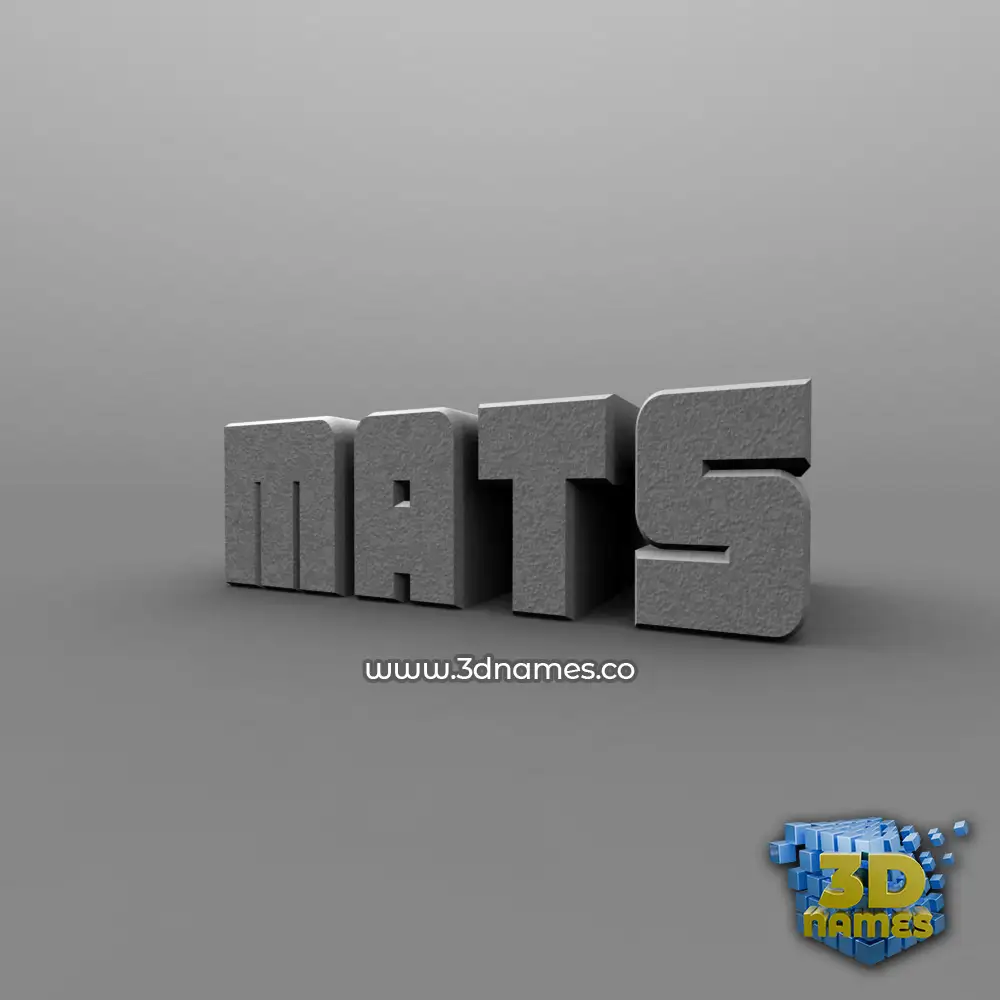 mats in Solid Grey style - 3D name wallpaper