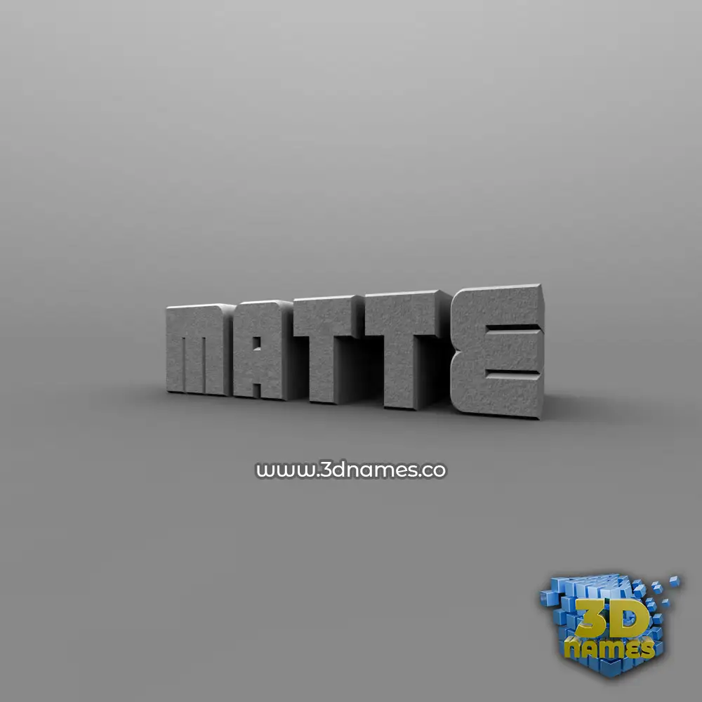 matte in Solid Grey style - 3D name wallpaper