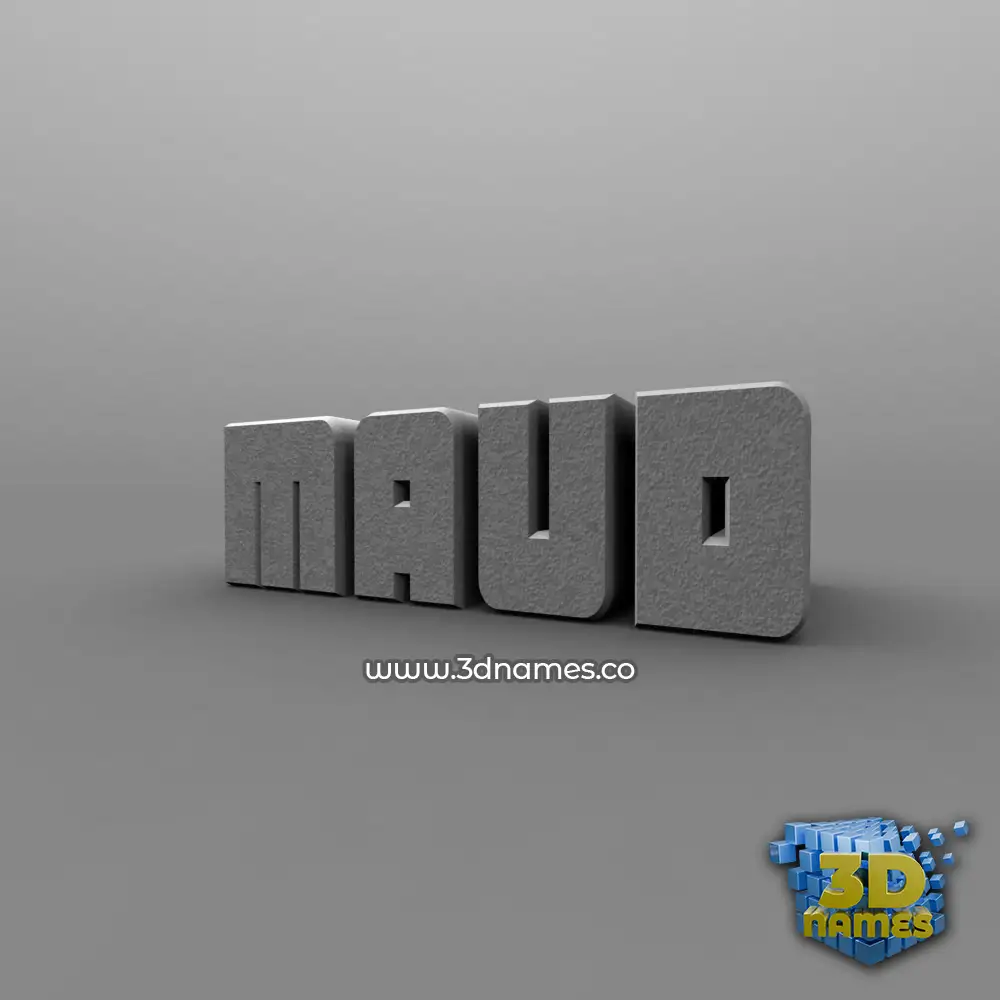 maud in Solid Grey style - 3D name wallpaper