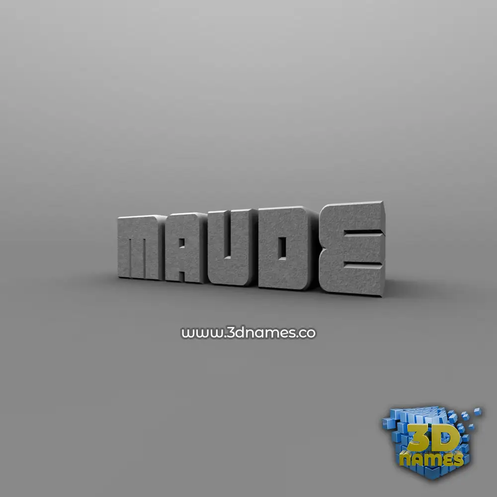 maude in Solid Grey style - 3D name wallpaper