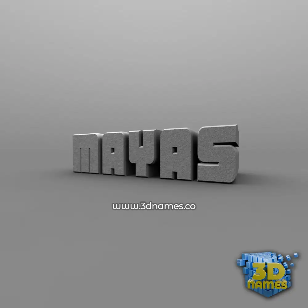 mayas in Solid Grey style - 3D name wallpaper
