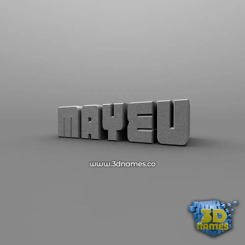 mayeu in Solid Grey style - 3D name wallpaper