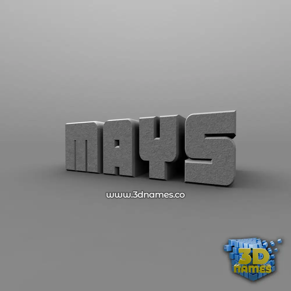 mays in Solid Grey style - 3D name wallpaper