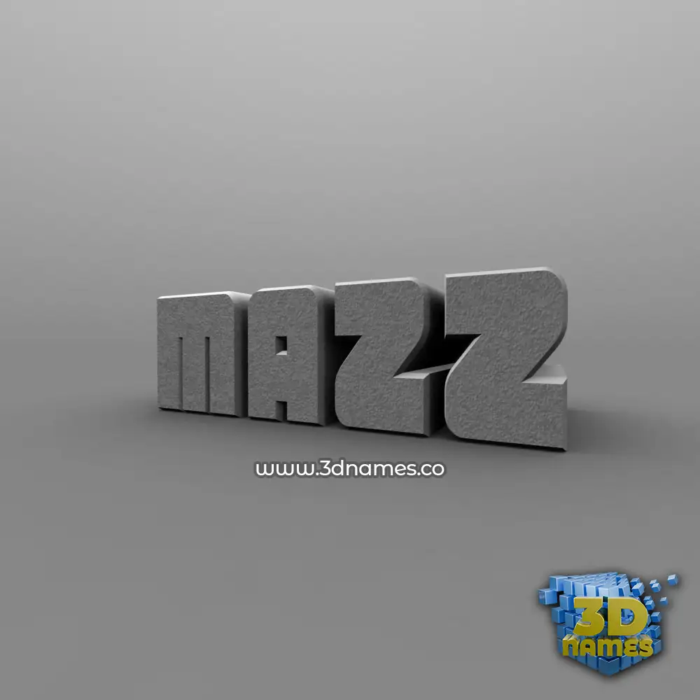 mazz in Solid Grey style - 3D name wallpaper
