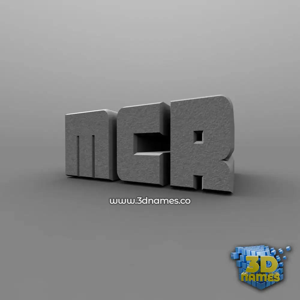 mcr in Solid Grey style - 3D name wallpaper