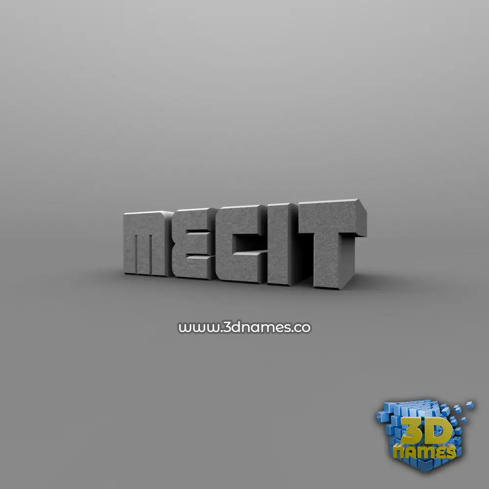 mecit in Solid Grey style - 3D name wallpaper