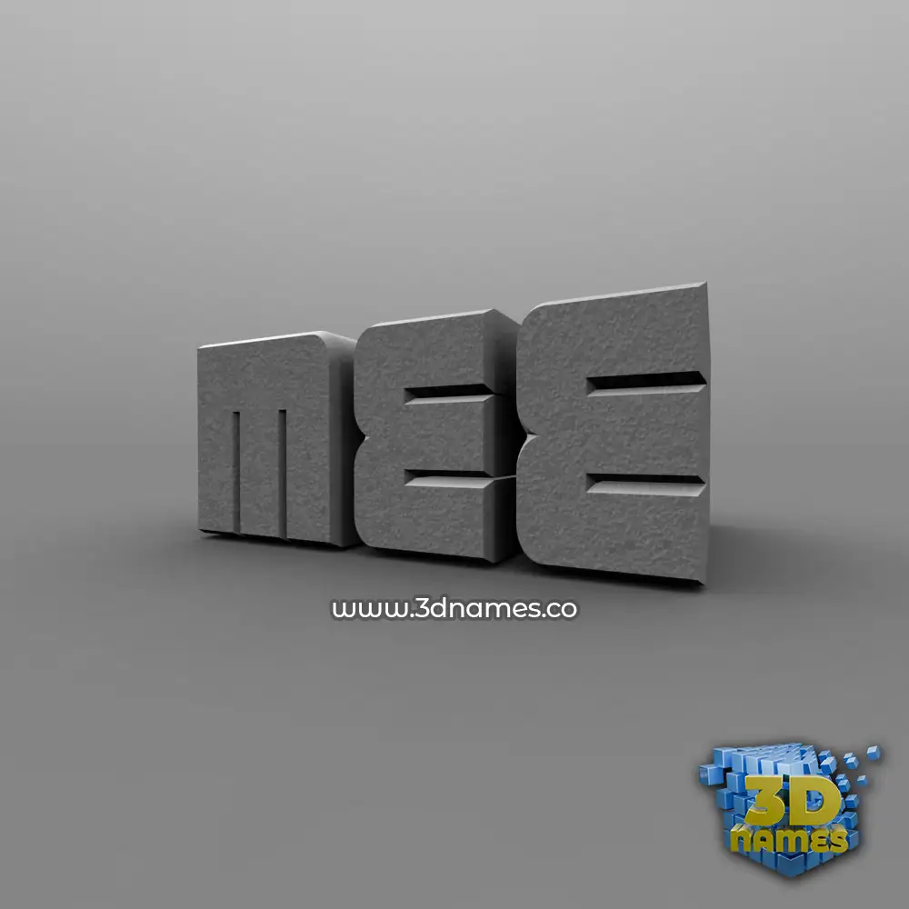 mee in Solid Grey style - 3D name wallpaper