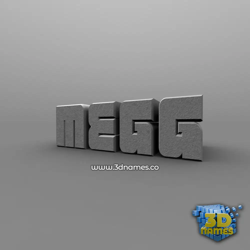 megg in Solid Grey style - 3D name wallpaper