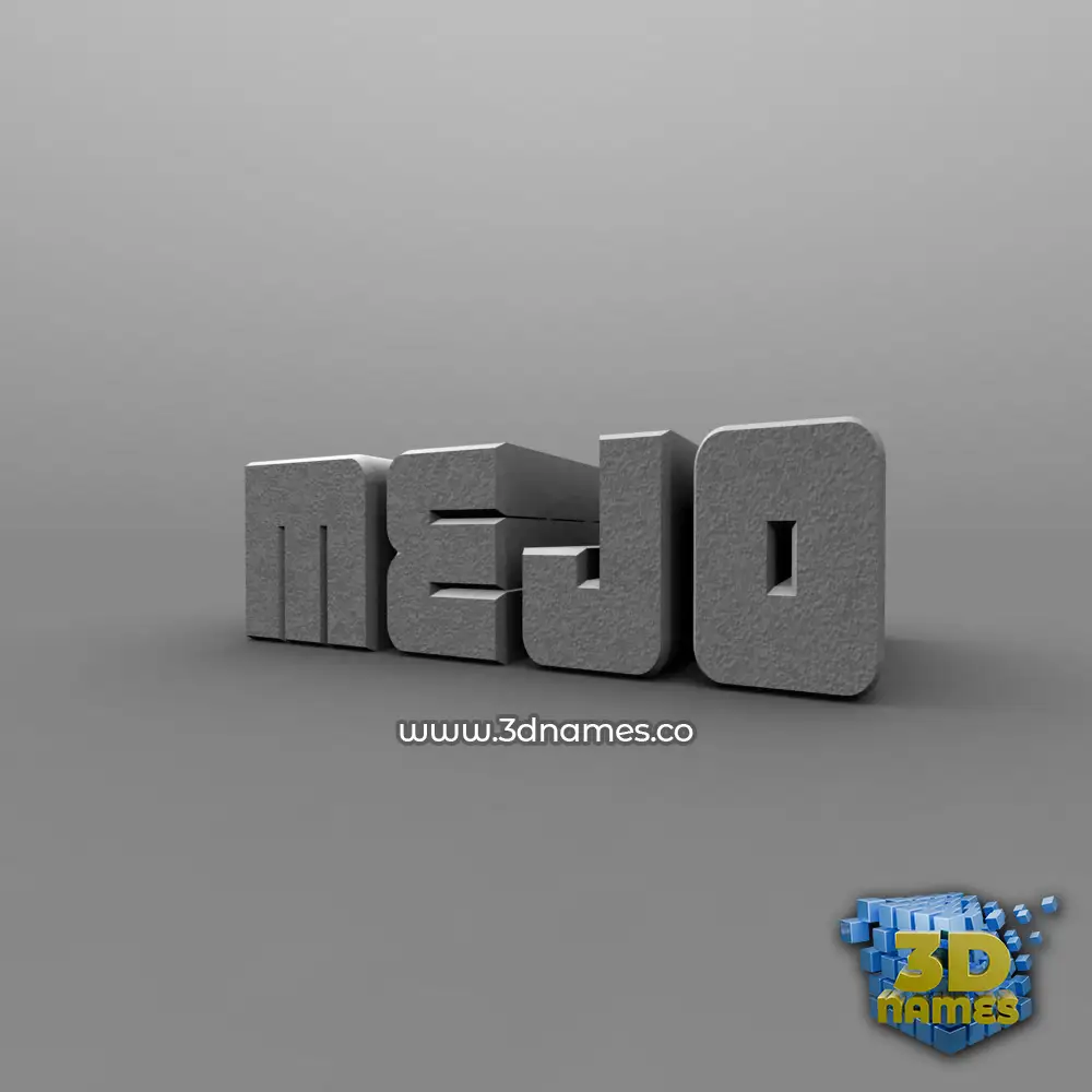 mejo in Solid Grey style - 3D name wallpaper