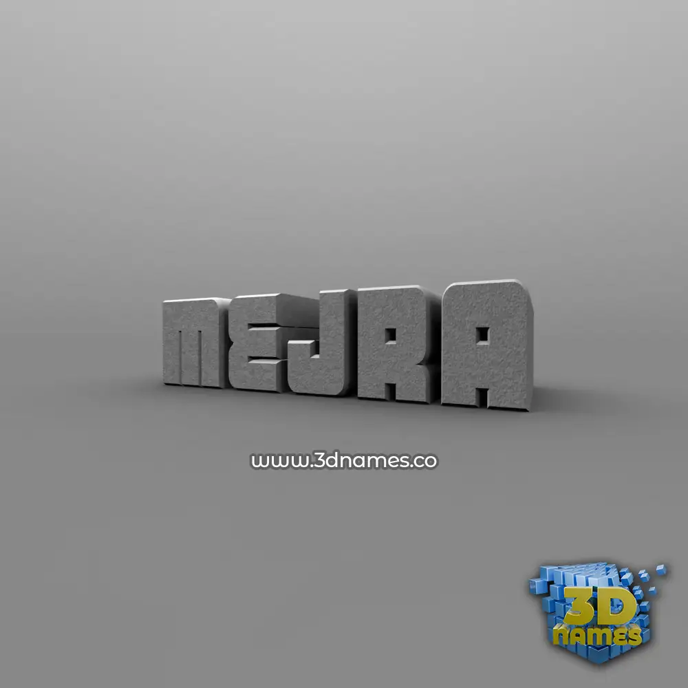 mejra in Solid Grey style - 3D name wallpaper