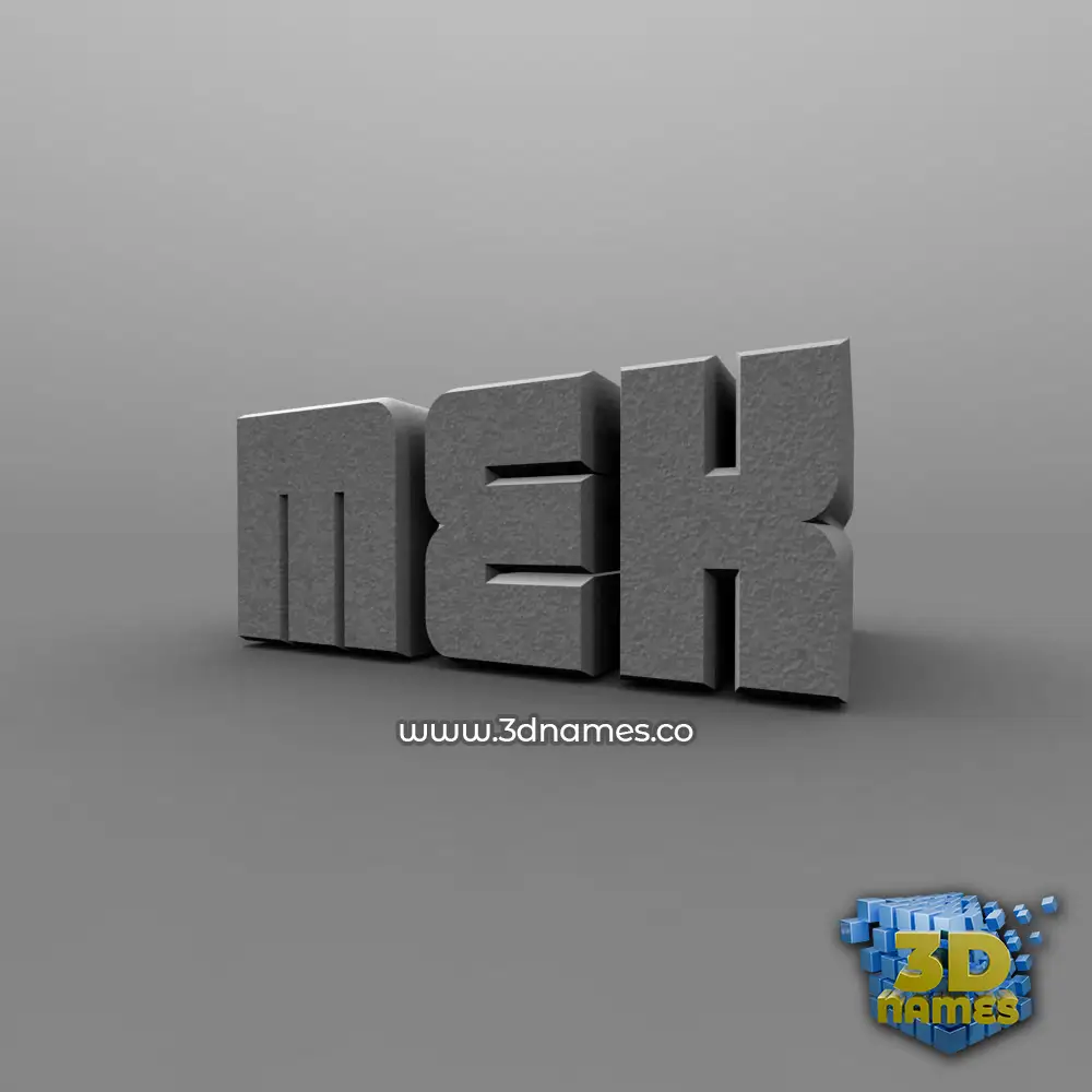 mek in Solid Grey style - 3D name wallpaper