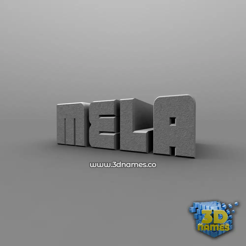 mela in Solid Grey style - 3D name wallpaper