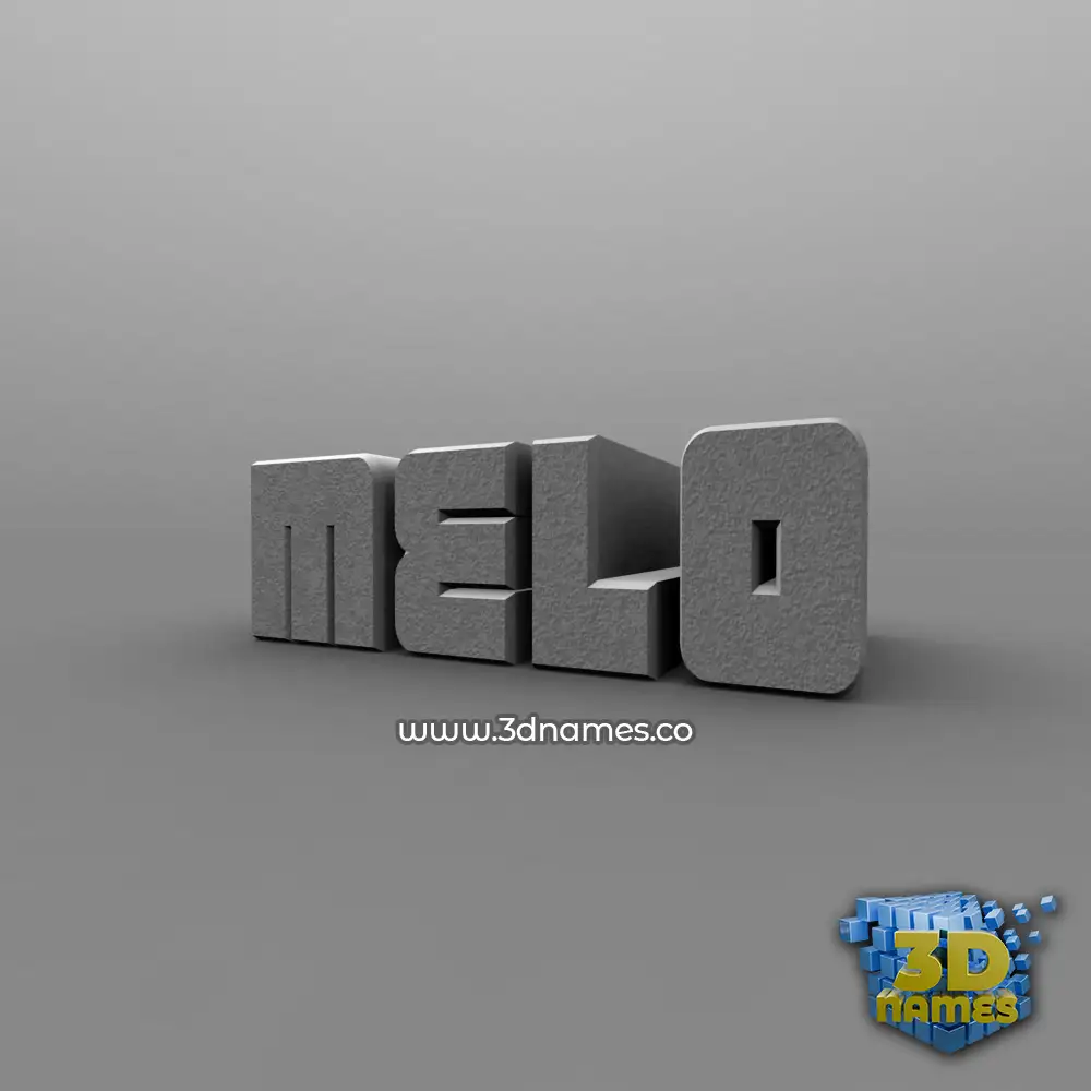 melo in Solid Grey style - 3D name wallpaper