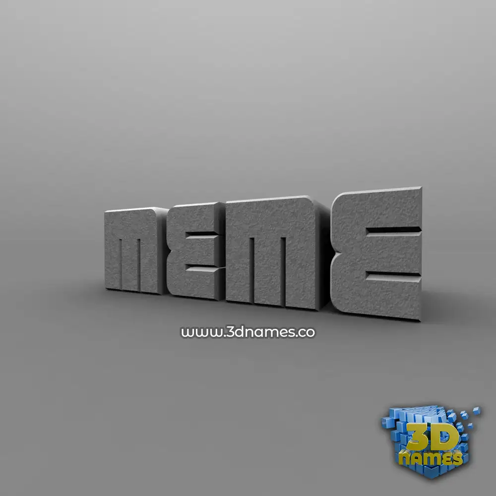 meme in Solid Grey style - 3D name wallpaper