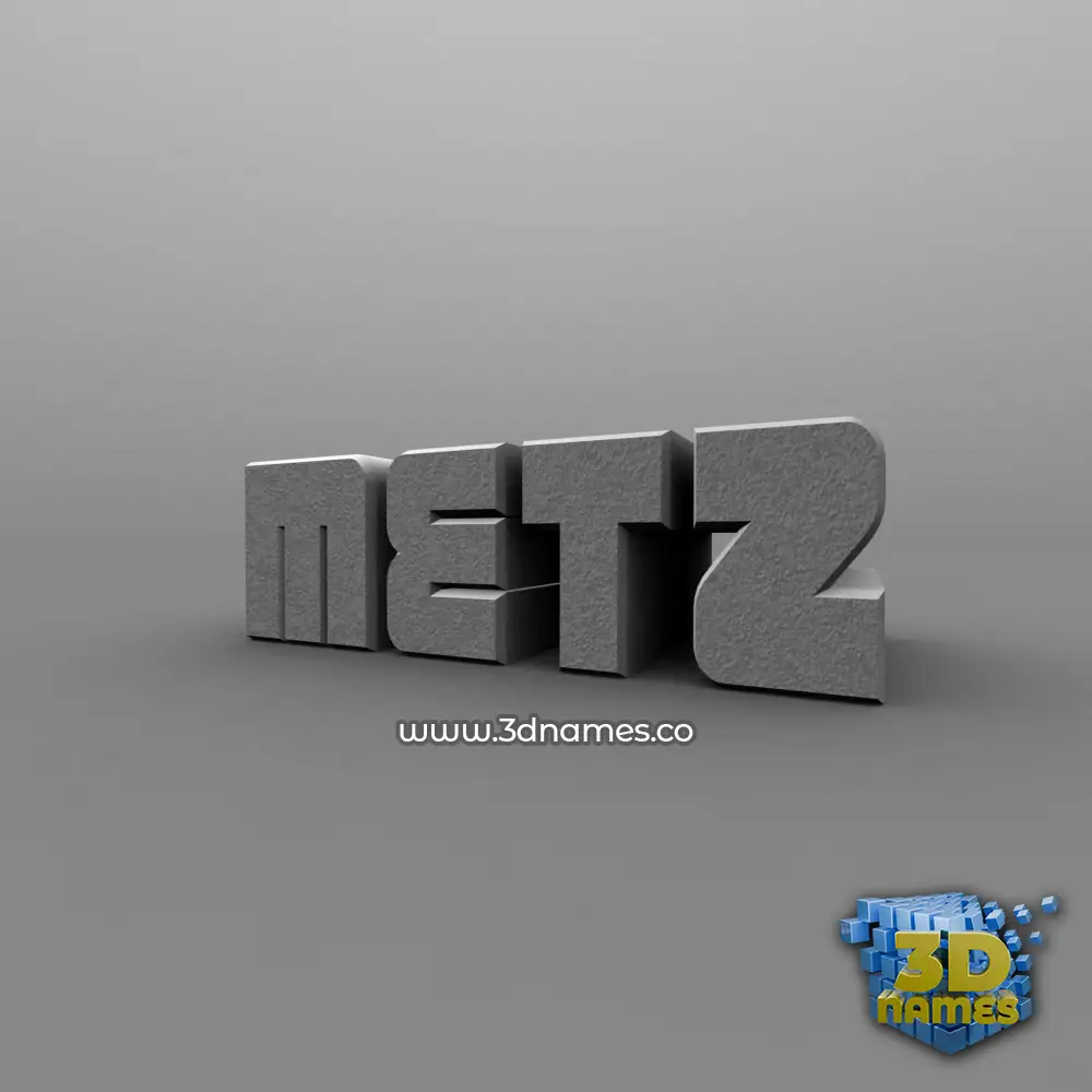 metz in Solid Grey style - 3D name wallpaper
