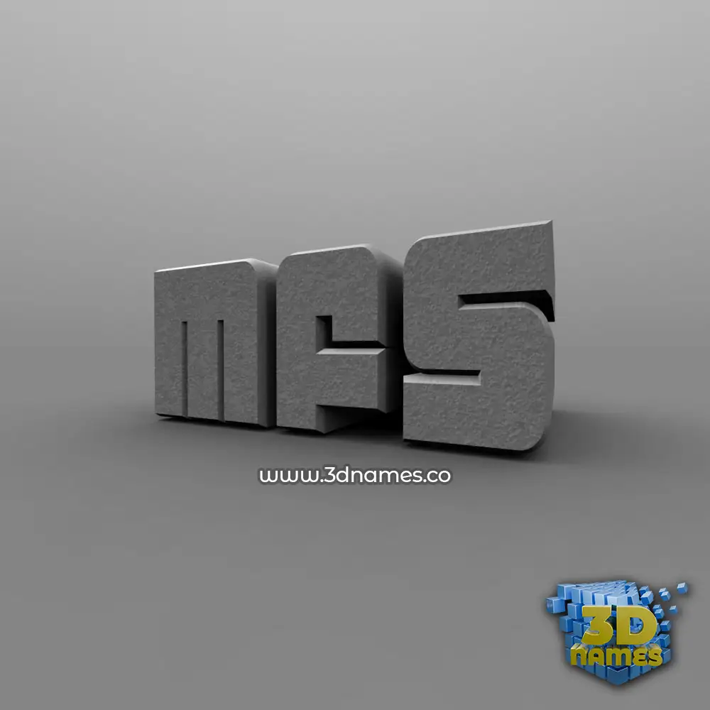 mfs in Solid Grey style - 3D name wallpaper