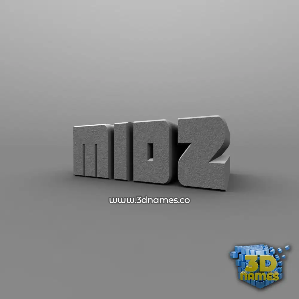 midz in Solid Grey style - 3D name wallpaper