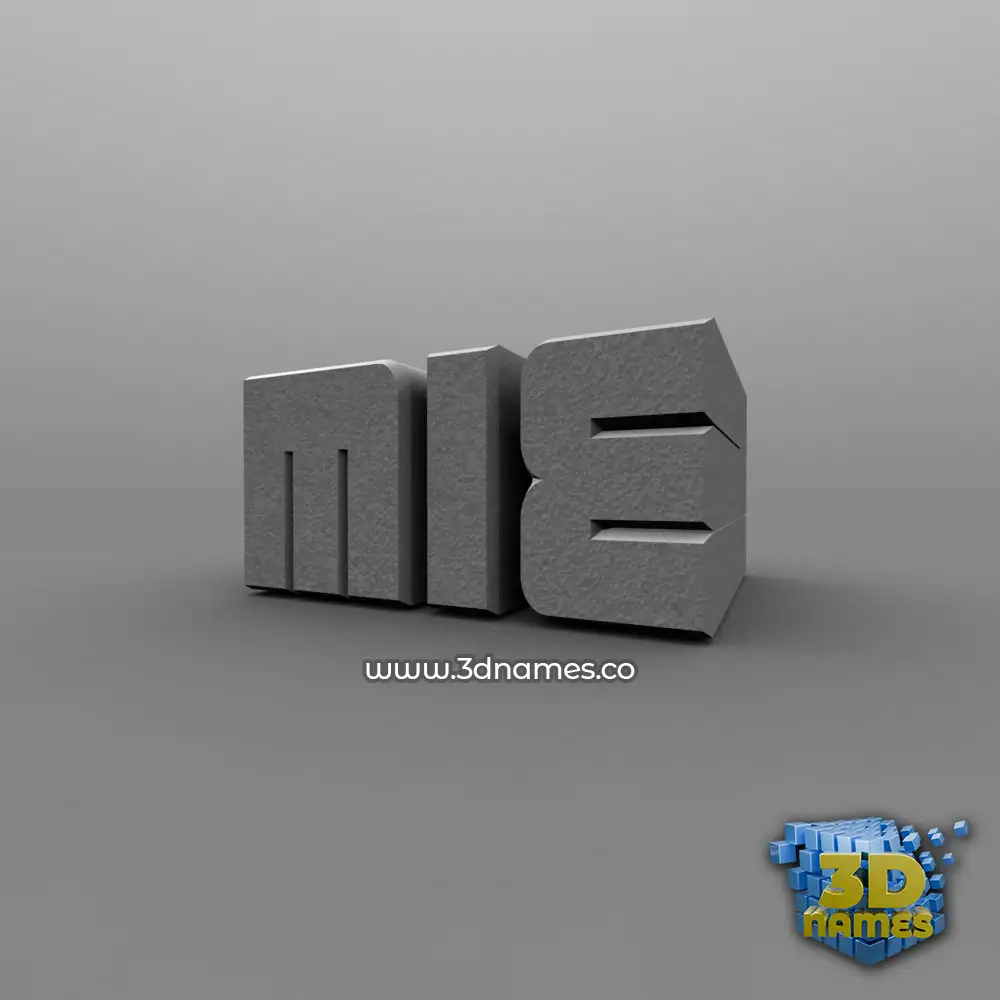 mie in Solid Grey style - 3D name wallpaper