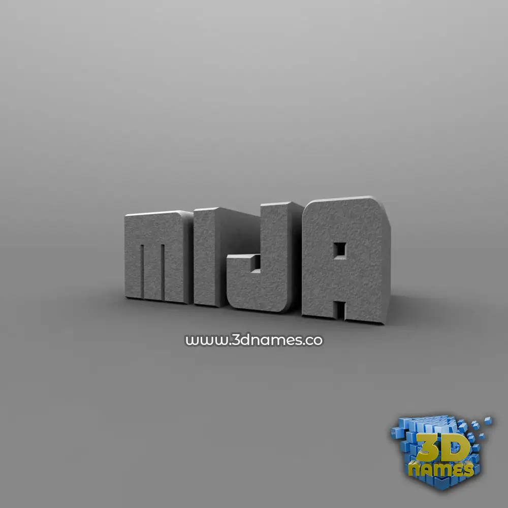 mija in Solid Grey style - 3D name wallpaper