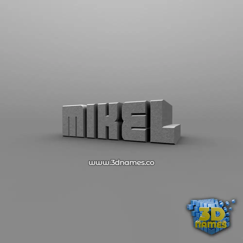 mikel in Solid Grey style - 3D name wallpaper