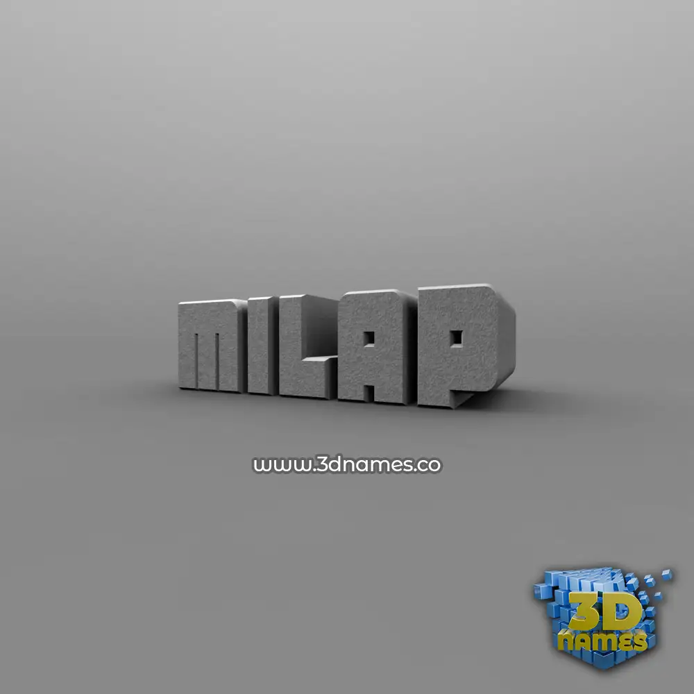 milap in Solid Grey style - 3D name wallpaper