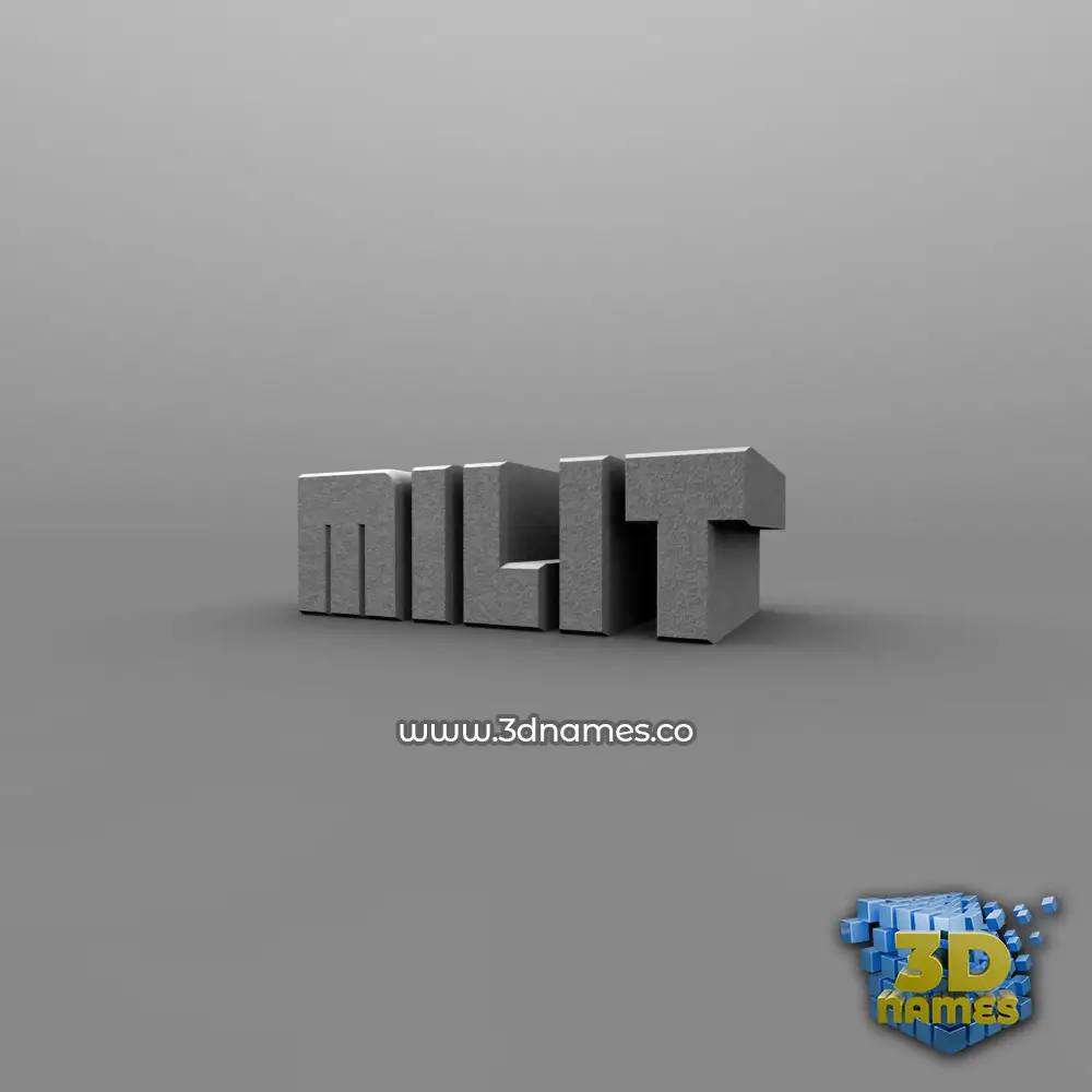 milit in Solid Grey style - 3D name wallpaper