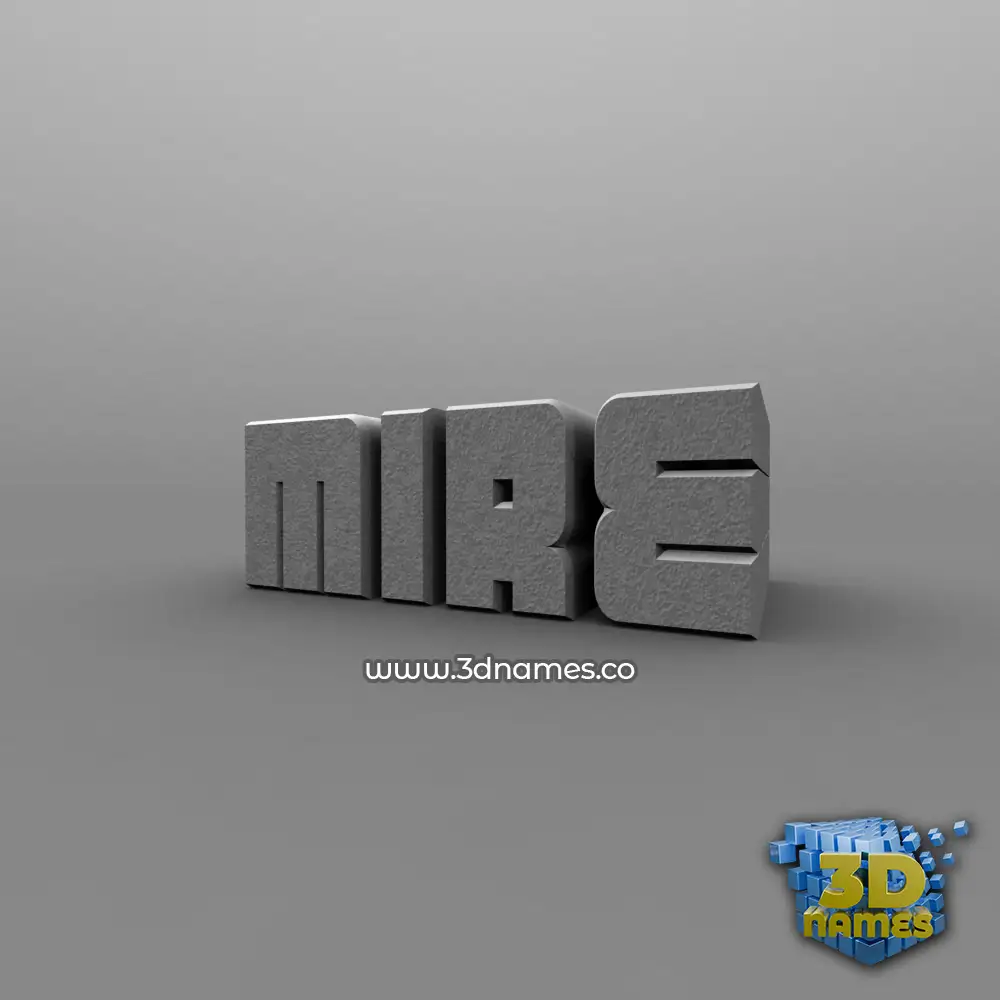 mire in Solid Grey style - 3D name wallpaper
