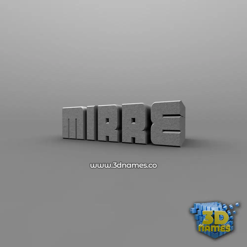 mirre in Solid Grey style - 3D name wallpaper