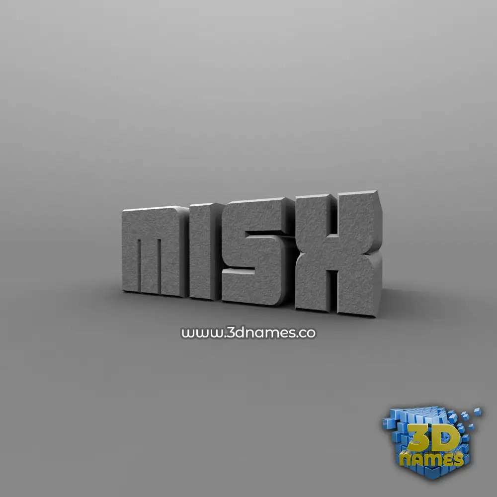 misx in Solid Grey style - 3D name wallpaper