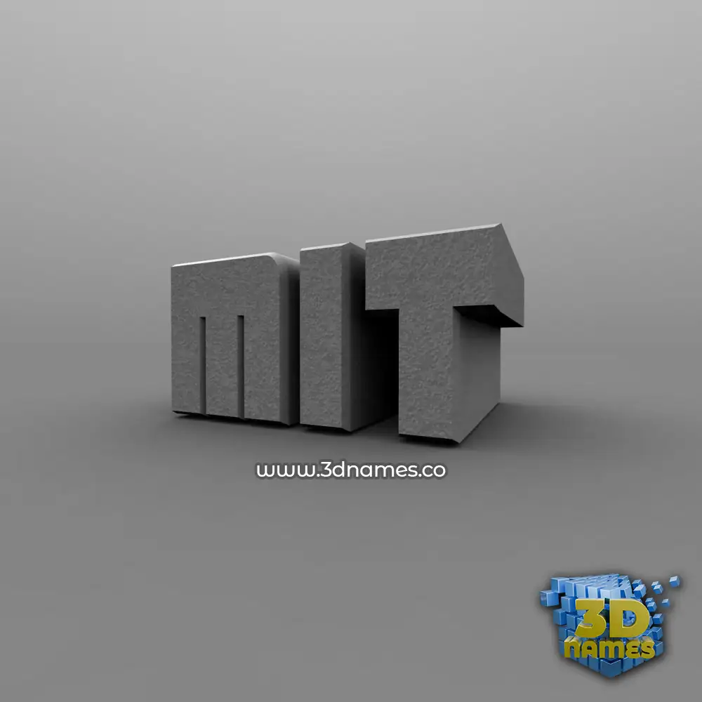 mit in Solid Grey style - 3D name wallpaper